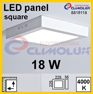 LED panel SN 18W, 4000K, VK, surface-monted, square